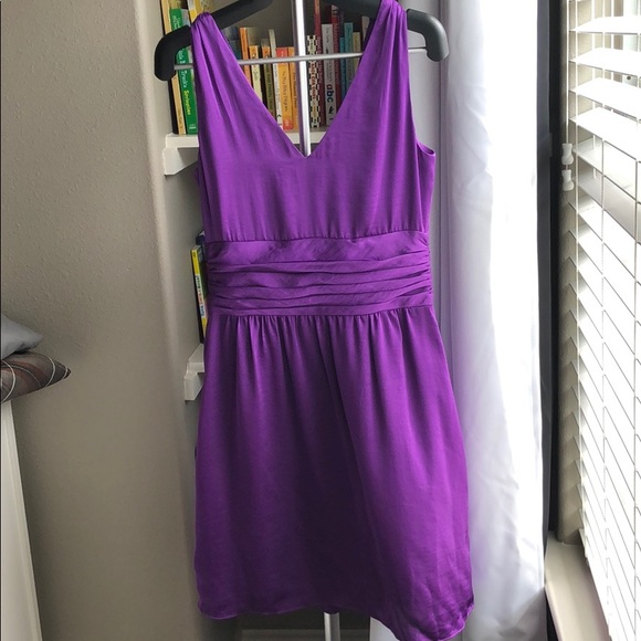 New Banana Republic bright purple V-neck dress - Picture 5 of 7